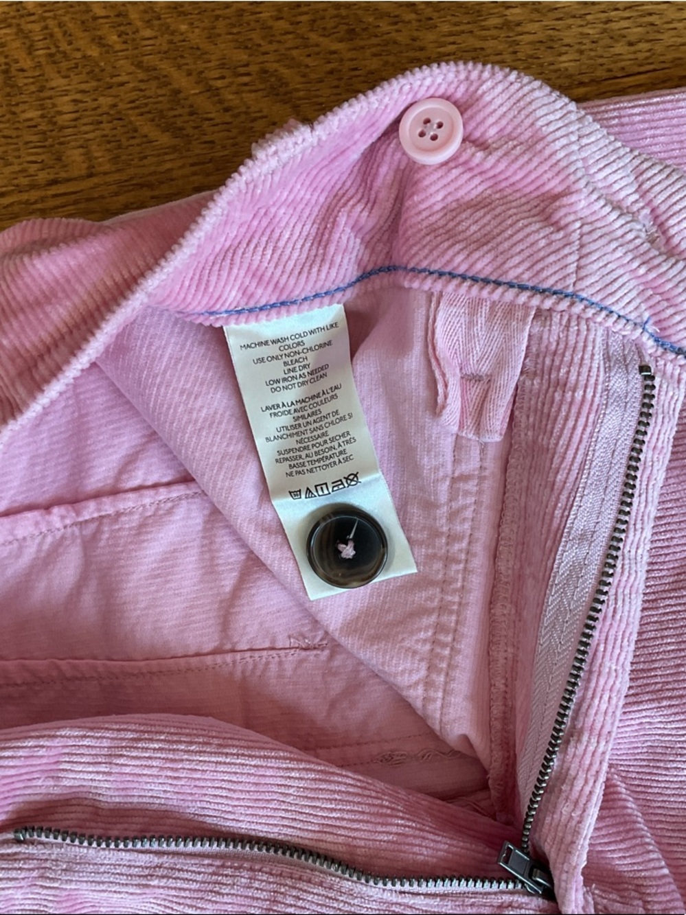 Anthropologie  Maeve Colette Blush Pink Wide-Leg Corduroy Pants - Picture 7 of 9